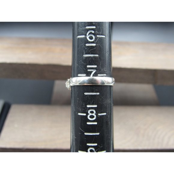 Size 7.25 Sterling Silver Unique Moonstone Poison Band Ring - Picture 8 of 10